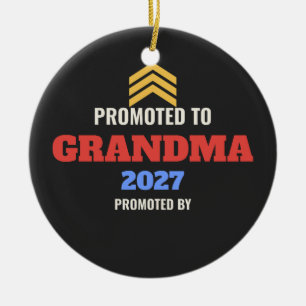 Personalisiertes Geschenk zur Beförderung zur Oma Keramik Ornament