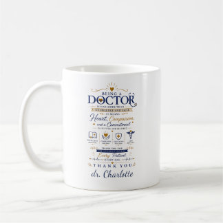 Personalisiertes Geschenk zur Würdigung des Arztes Kaffeetasse