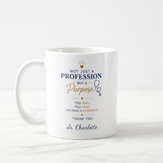 Personalisiertes Geschenk zur Würdigung eines Arzt Kaffeetasse