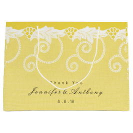 Personalisiertes Geschenktasche Yellow Sun Royal L Große Geschenktüte