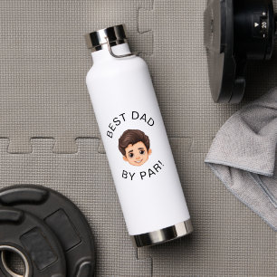 Personalisiertes Gesicht Bester Vater von Par Neue Trinkflasche