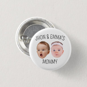 Personalisiertes Gesicht Foto Kinder, Muttertagsge Button