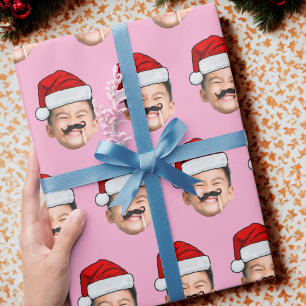 Personalisiertes Gesicht Geschenkpapier   Weihnach