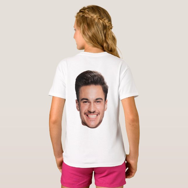 Personalisiertes Gesicht T-Shirt (Schwarz voll)