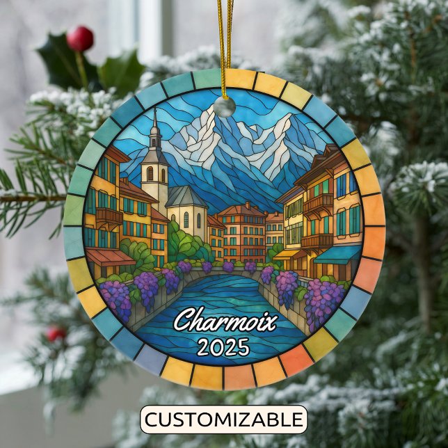 Personalisiertes gestanztes Glas Charmoix Ornament (Von Creator hochgeladen)
