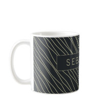 Personalisiertes gestreiftes dunkelblaues Muster