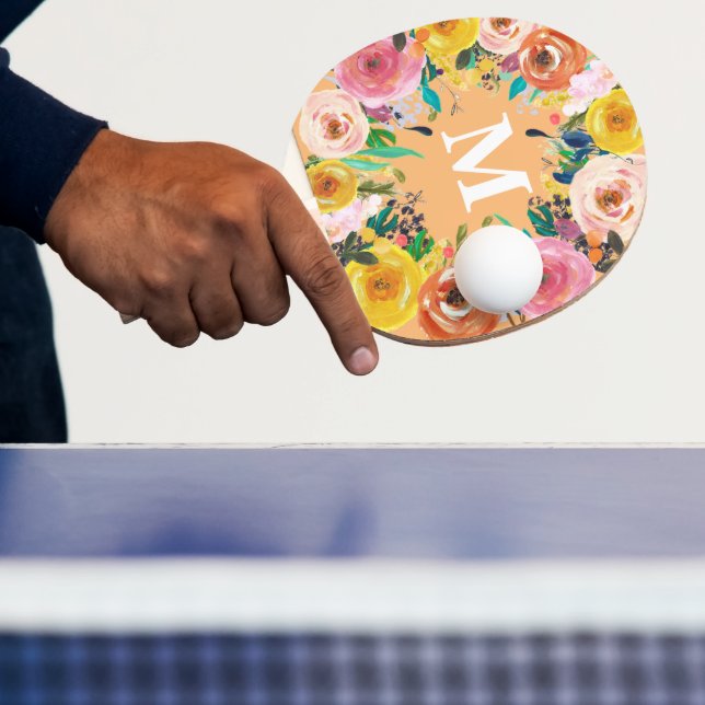 Personalisiertes gestrichenes Monogramm Tischtennis Schläger (InSitu)
