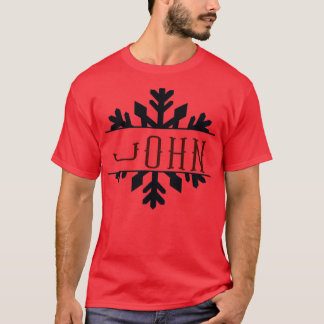 Personalisiertes geteiltes Monogramm John Namensge T-Shirt
