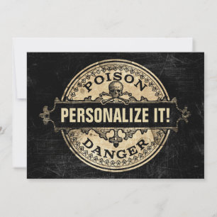 Personalisiertes Gift Vintage Stilbeschriftung Ein Einladung