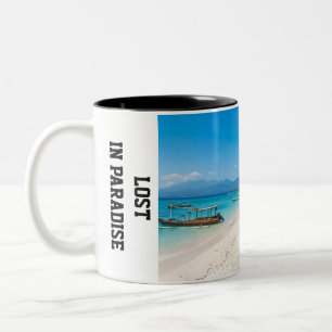 Personalisiertes Gili Trawangan Inselparadies Stra Zweifarbige Tasse