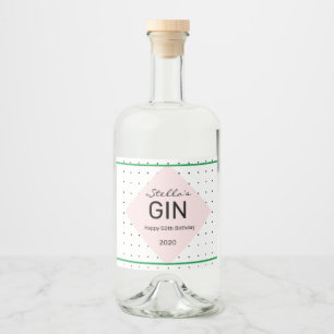 personalisiertes Gin-Flaschenetikett Alkoholflaschenetikett