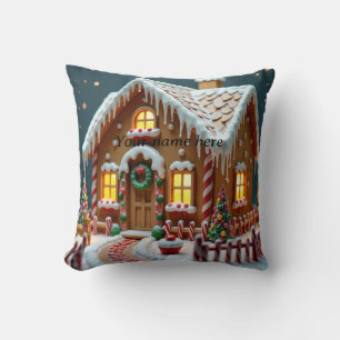 Personalisiertes Gingerbread-Hauskissen Kissen