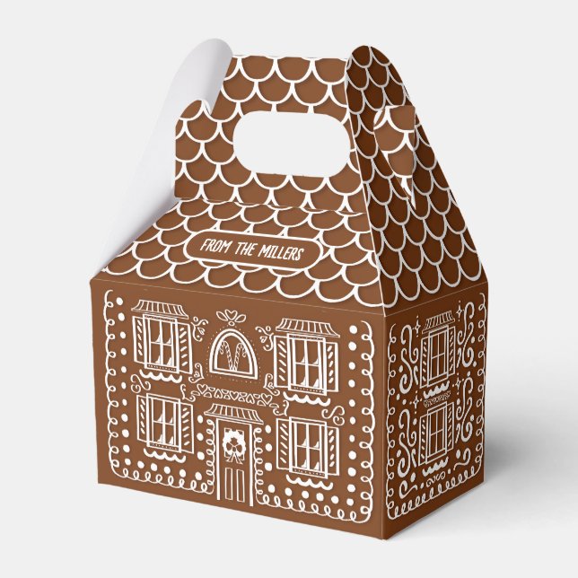 Personalisiertes Gingerbrot Leckereien Weihnachten Geschenkschachtel (Vorderseite)