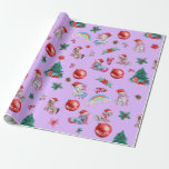 Personalisiertes Girl Christmas Wrapping Paper Uni Geschenkpapier<br><div class="desc">Dieses Einhorn-Weihnachtsverpackungspapier zeigt eine schöne Aquarellbilder,  einige magische Einhörner in Weihnachtsmannmützen,  sowie Weihnachtsbäume und andere Urlaubselemente. Sie können es auch personalisieren,  indem Sie den Namen Ihres kleinen Mädchens auf das Papier schreiben.</div>
