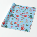 Personalisiertes Girl Christmas Wrapping Paper Uni Geschenkpapier<br><div class="desc">Dieses Einhorn-Weihnachtsverpackungspapier zeigt eine schöne Aquarellbilder,  einige magische Einhörner in Weihnachtsmannmützen,  sowie Weihnachtsbäume und andere Urlaubselemente. Sie können es auch personalisieren,  indem Sie den Namen Ihres kleinen Mädchens auf das Papier schreiben.</div>