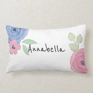 Personalisiertes Girl Pink und Blauer Kissen