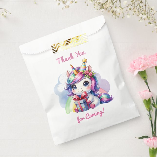 Personalisiertes Girl's Birthday Unicorn Themed Geschenktütchen (Versiegelt)
