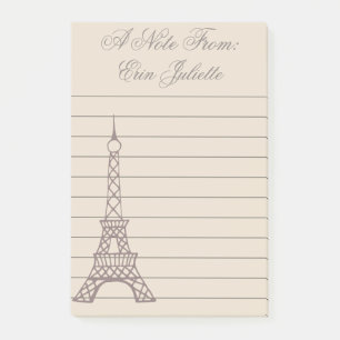 Personalisiertes Girl's Paris Eiffel Tower-Geschen Post-it Klebezettel