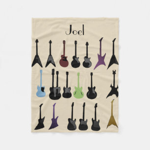 Personalisiertes Gitarren-Druck-Muster Fleecedecke