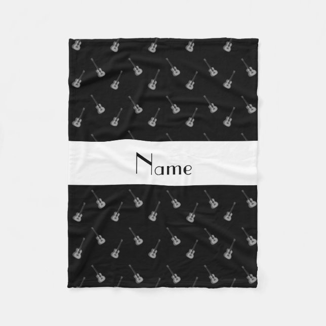 Personalisiertes Gitarrenmuster Fleecedecke (Vorderseite)