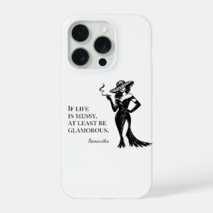 Personalisiertes Glamour-Style-Zitat-Design iPhone 15 Pro Hülle