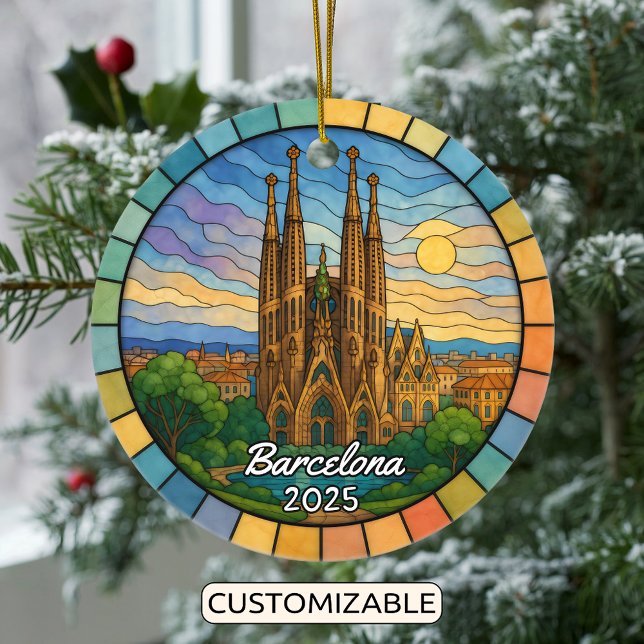 Personalisiertes Glas Barcelona Ornament (Von Creator hochgeladen)