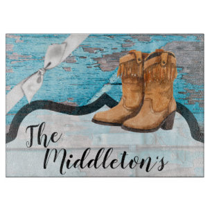 Personalisiertes Glas schneiden blaue Holzstall Do Schneidebrett