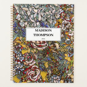 Personalisiertes Glasfloralblatt Planer
