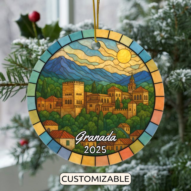 Personalisiertes Glasgranada Ornament, Spanien Keramik Ornament (Von Creator hochgeladen)