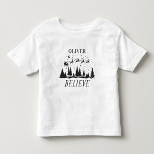 Personalisiertes Glaube an den Weihnachtsmann-Schl Kleinkind T-shirt