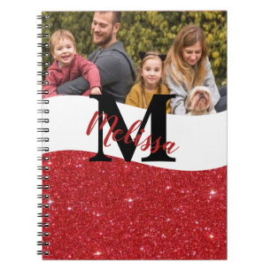 Personalisiertes Glitter- und Foto-Notizbuch Notizblock