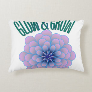 Personalisiertes Glow & Grow Ästhetisches Florales Dekokissen