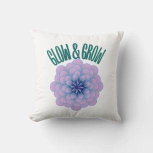 Personalisiertes Glow & Grow Ästhetisches Florales Kissen