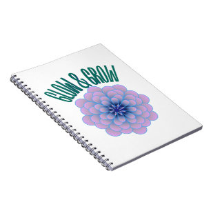 Personalisiertes Glow & Grow Ästhetisches Florales Notizblock