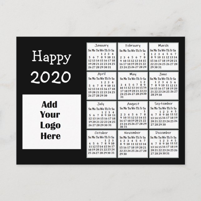Personalisiertes Glück 2020 Neues Jahr Personalisi Postkarte (Vorderseite)