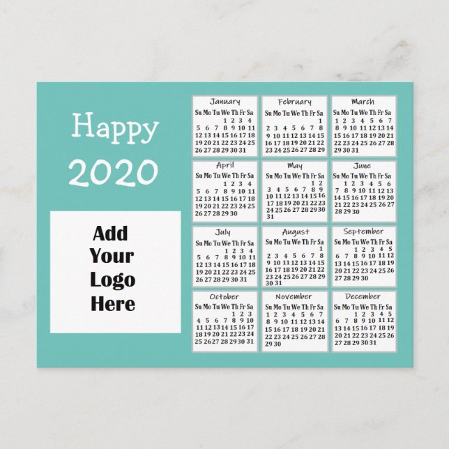 Personalisiertes Glück 2020 Neues Jahr Personalisi Postkarte (Vorderseite)