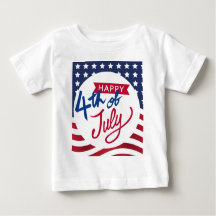 Personalisiertes Glück 4. Juli Baby T - Shirt