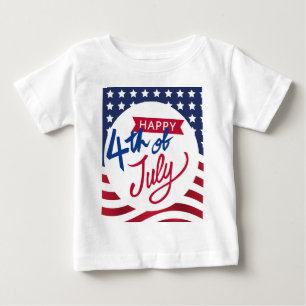Personalisiertes Glück 4. Juli Baby T - Shirt