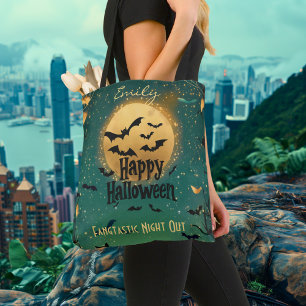 Personalisiertes glückliches Halloween mit grünem  Tasche