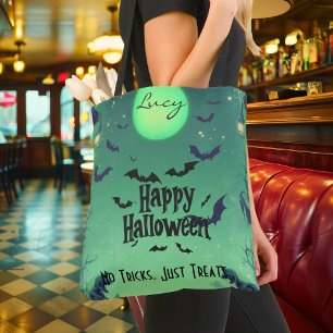 Personalisiertes glückliches Halloween mit grünem  Tasche