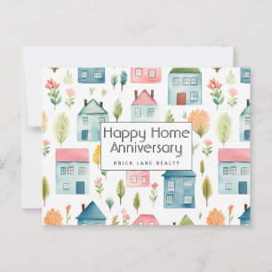 Personalisiertes Glückliches Haus-Jubiläum Immobil Postkarte