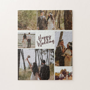Personalisiertes glückliches Hochzeitsfoto-Collage