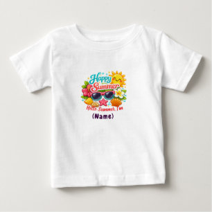 Personalisiertes Glückliches Sommer Kinder T-Shirt