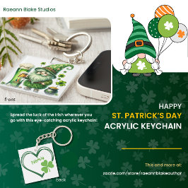 Personalisiertes Glückliches St. Patrick's Day Acr Schlüsselanhänger