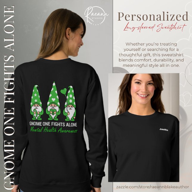 Personalisiertes Gnome One Fights Alone Sweatshirt (Von Creator hochgeladen)