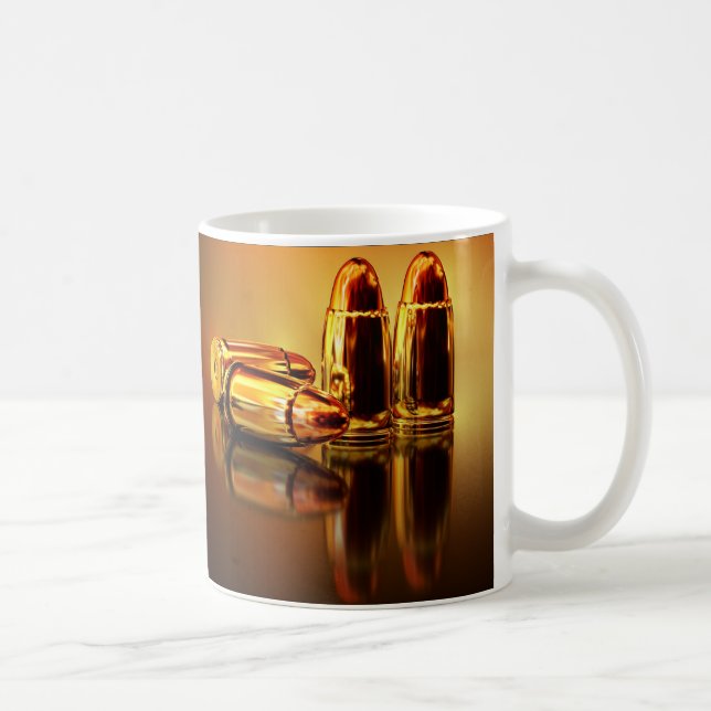 Personalisiertes Gold-Bullen-Foto Kaffeetasse (Rechts)