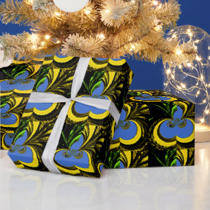 Personalisiertes Gold kühle Geschenkpapier Blaues 