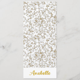 Personalisiertes Gold-Marmor-Lesezeichen
