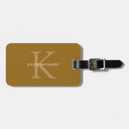 Personalisiertes Gold Monogramm Gepäckanhänger