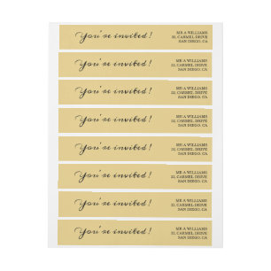 Personalisiertes Gold-Wrap rund um Rückgabeadress